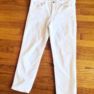 Lucky brand “sweet crop” white jeans